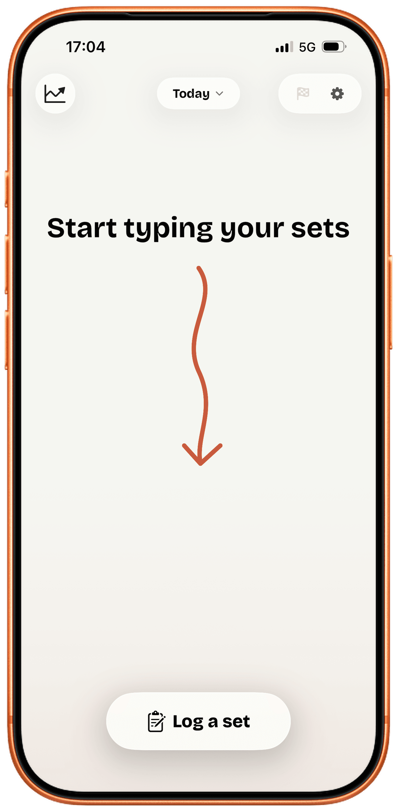 DeltAI workout logger screen